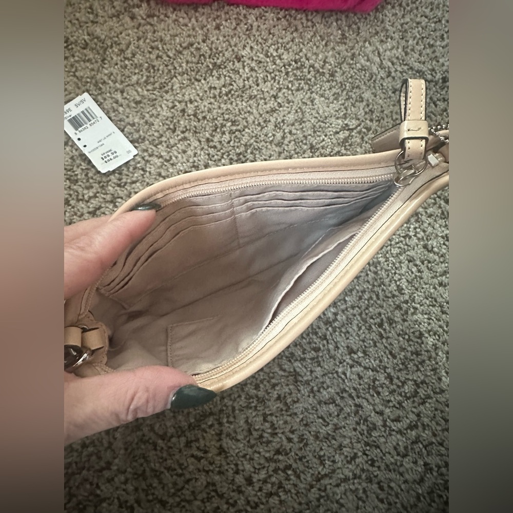 COACH Silver and Tan Women's Wristlet - NWT - Picture 6 of 6